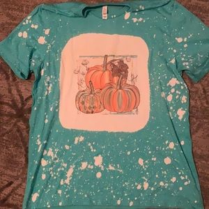 Pumpkin bleached graphic T-shirt